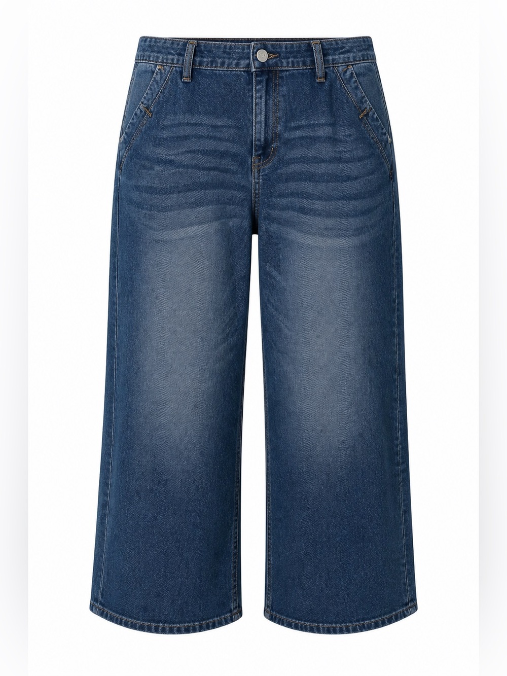 VIP Honey Women's Wide Leg Flare Jeans in Dark Blue Wash. 5XL